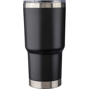 Rozsdamentes ac�l duplafal� poh�r, 590 ml, fekete